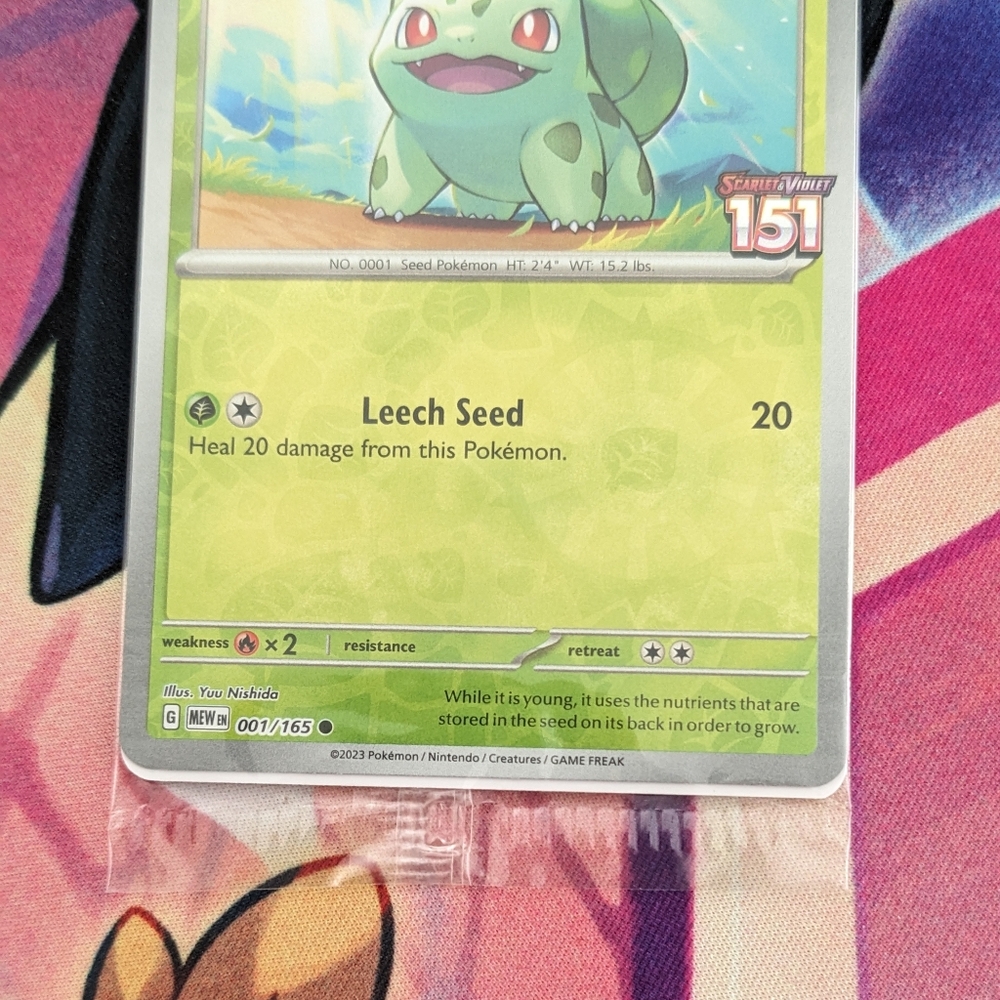 SEALED ๐ Pokemon 151 Bulbasaur Promo Card Best Buy Stamp Reverse Holo ๐ - Picture 9 of 9